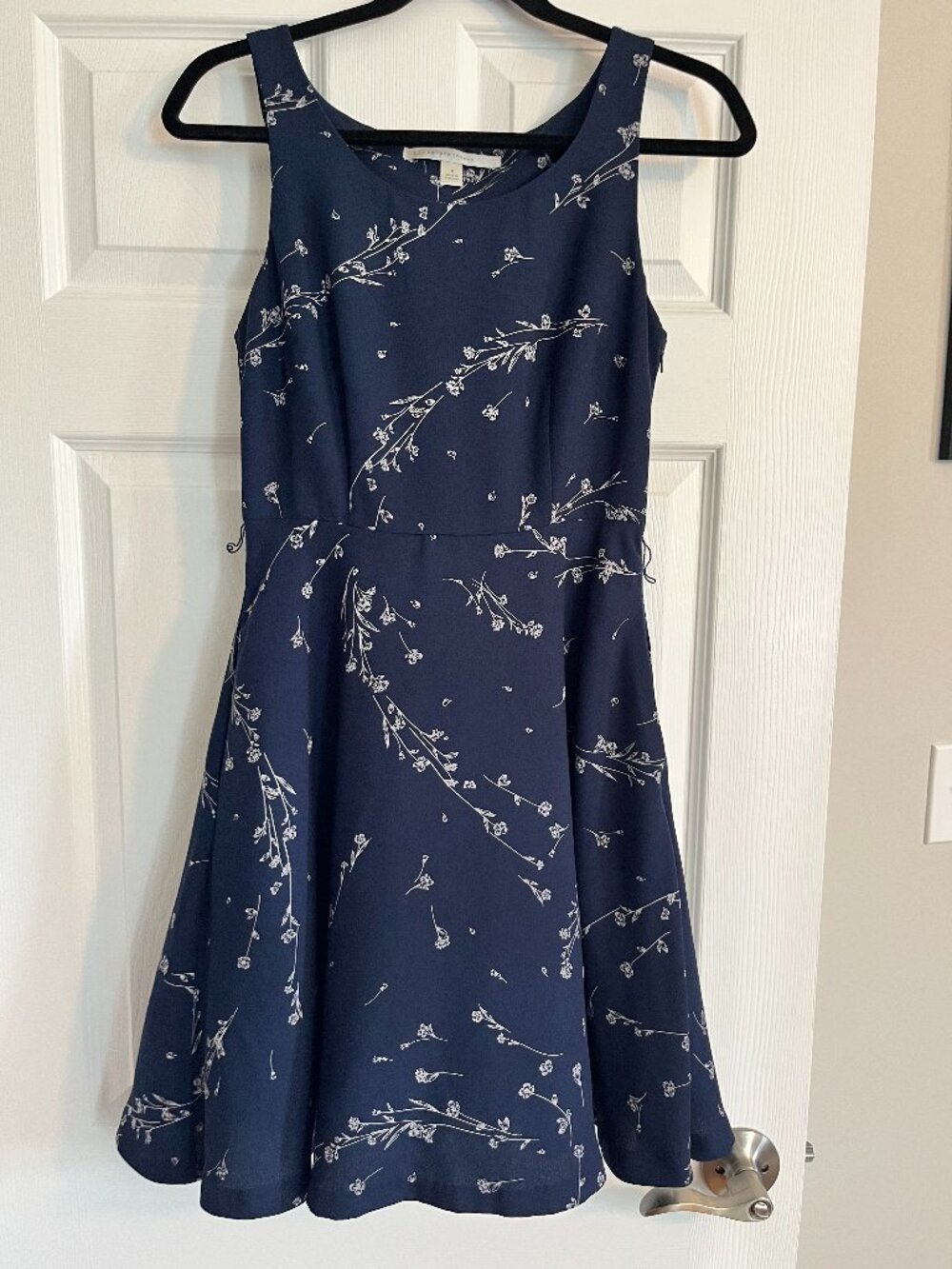 LC Lauren Conrad Navy Blue pattern dress, size 4